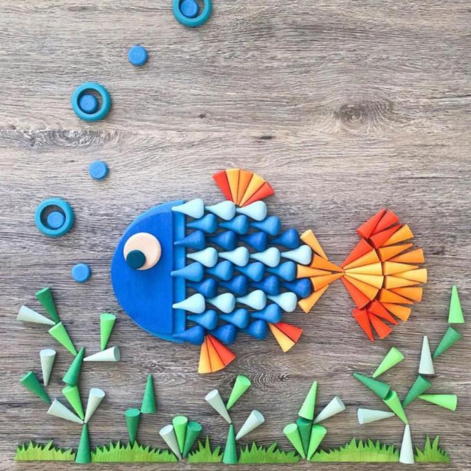 El juego educativo de las piezas flojas de madera del arco iris fijó a Waldorf colorido Toy Montessori Stacking Blocks para el bebé preescolar del niño de los niños