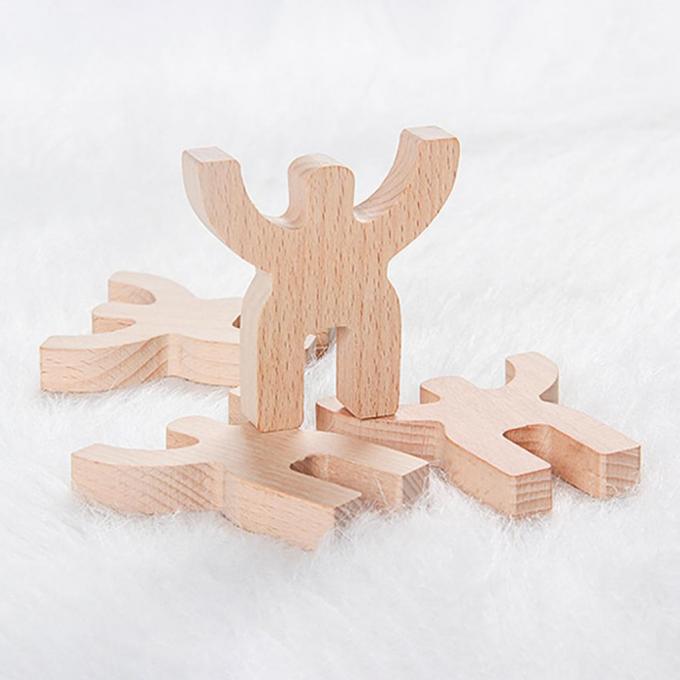 Juguetes de madera redondeados del rompecabezas de la forma para mejorar la lógica del